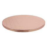 O'Creme Round Rose Gold Cake Drum Board, 22" x 1/2" High, Pack of 5