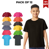12 Pack Gildan® Heavy Cotton Crew Neck Short Sleeve Youth T-Shirt