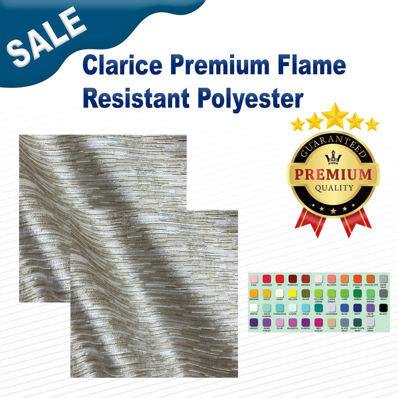 1 Yard Clarice Premium Flame Resistant Polyester Width: 58/60