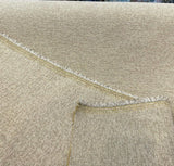Borealis Stitch Natural Chenille Fabric - Natural With Hints Of Antique Gold And Gray, 54" Width (1 Yard)