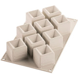 Silikomart MOSAICO Silicone Baking & Freezing Mold, 3.6 oz., 9 Cavities
