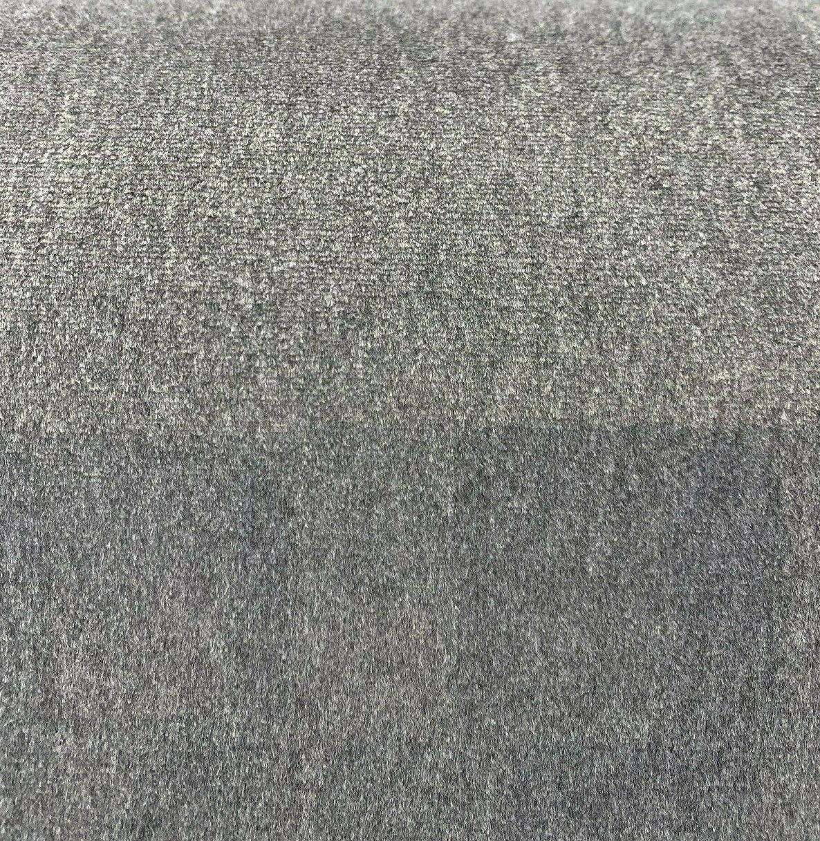 Perennials Plushy Gris Gray Solution-Dyed Acrylic Velvet Fabric - Gris Gray, Outdoor Upholstery, 54" Width (1 Yard)