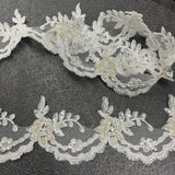 Beaded Corded Lace Trim