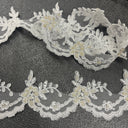 Beaded Corded Lace Trim 3" Wide