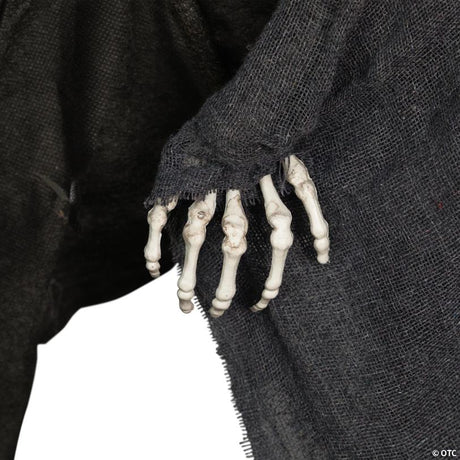 RADYAN Animated Hanging Winged Grim Reaper with LED Eyes Halloween Decor shown in a clear product image