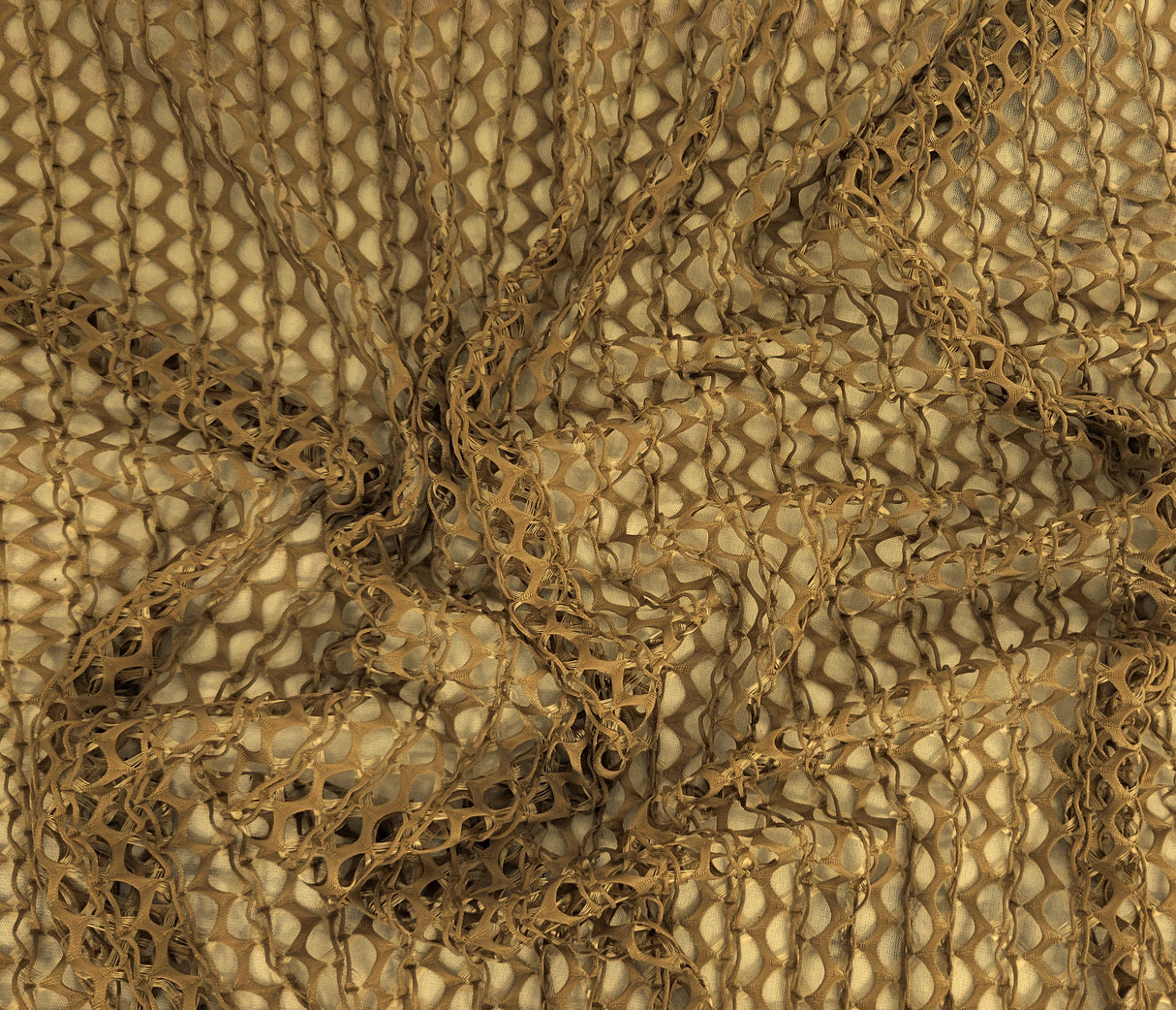 Fishnet Knit Taupe Nylon Polyester