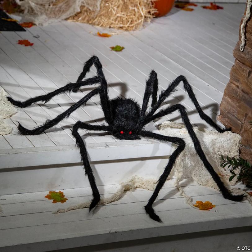 50" Poseable Hairy Spider Halloween Decoration