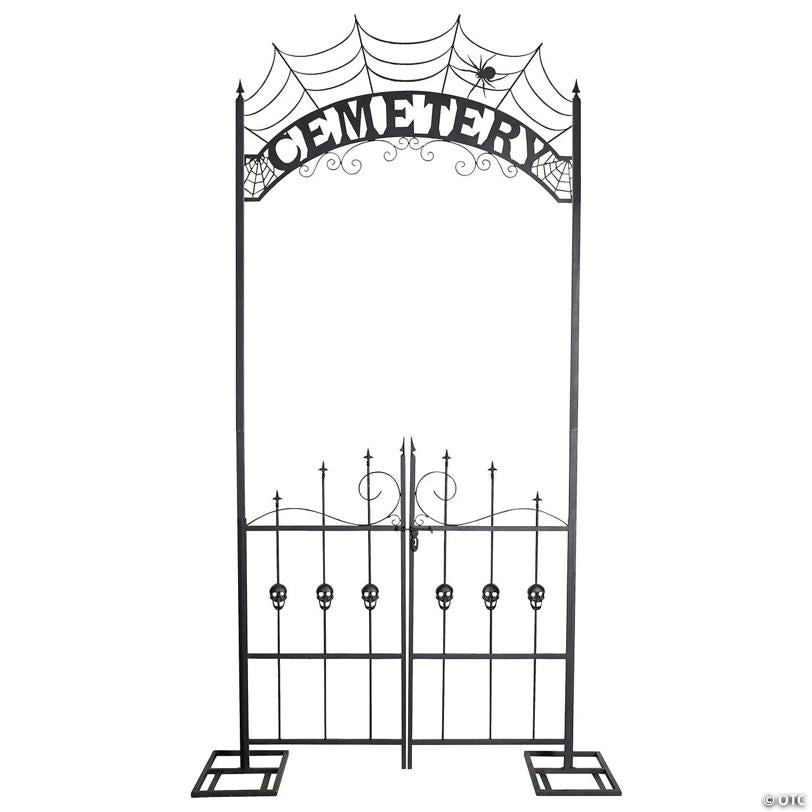 50" x 105" Metallic Cemetery Archway Gate Halloween Decoration