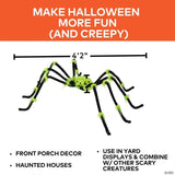 50" x 4" Green Illuminated Spider Halloween Decoration