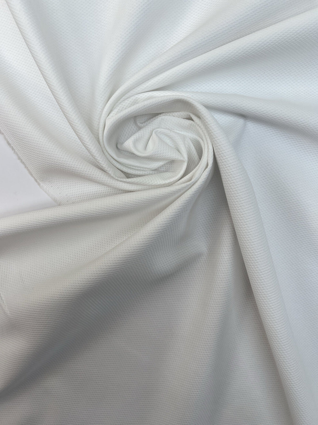 Cotton White Geometric Casualwear Fabric