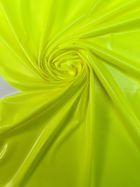 Yellow Green Coated Knitted Fabric