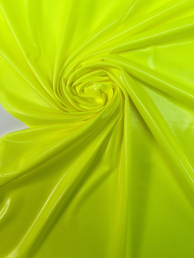Yellow Green Coated Knitted Fabric