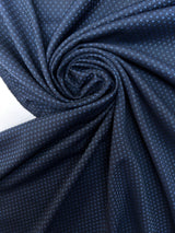 Cotton Jacquard Fabric Blue Black