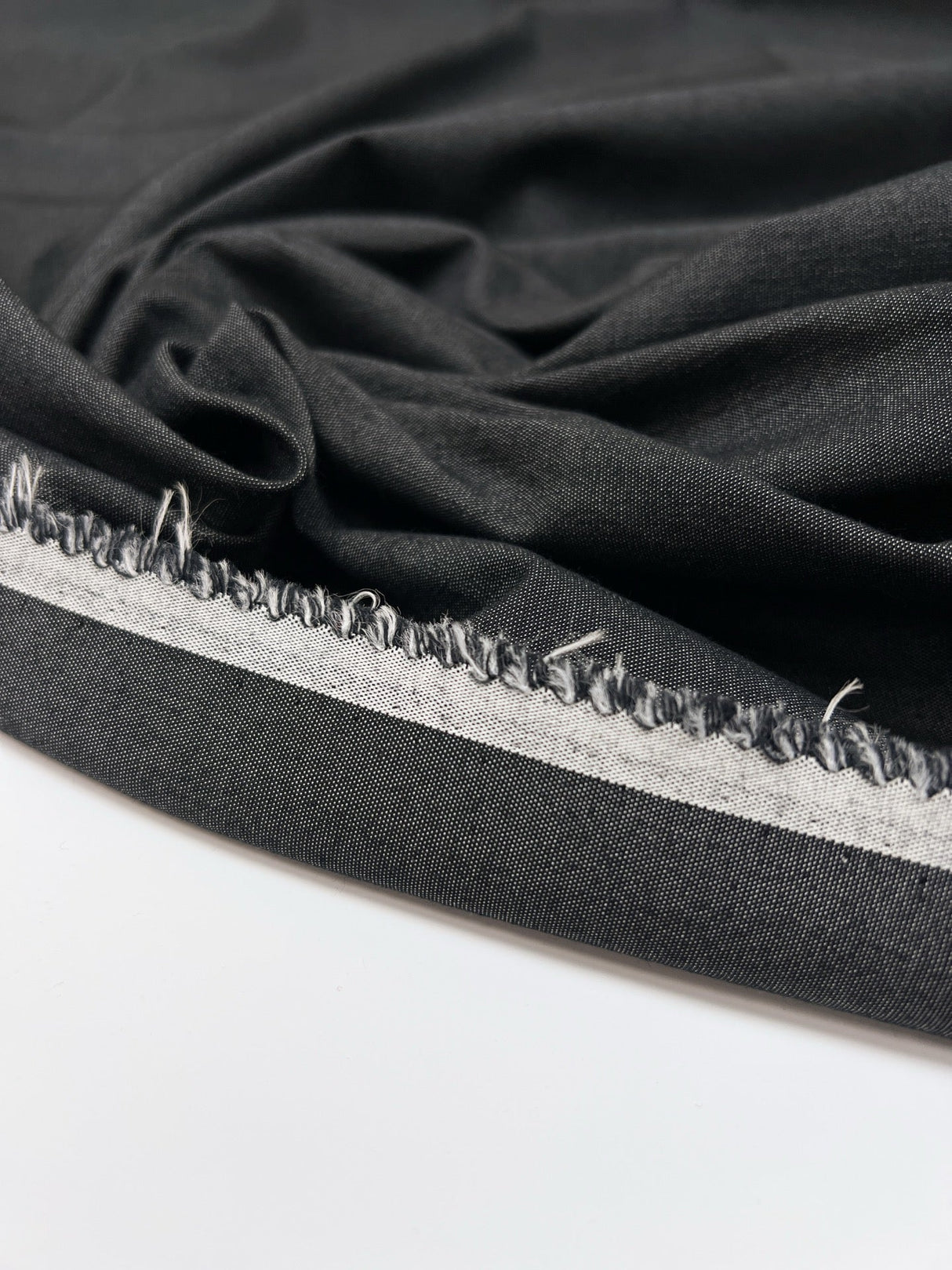 Cotton Blend Woven Stretch Gray Black