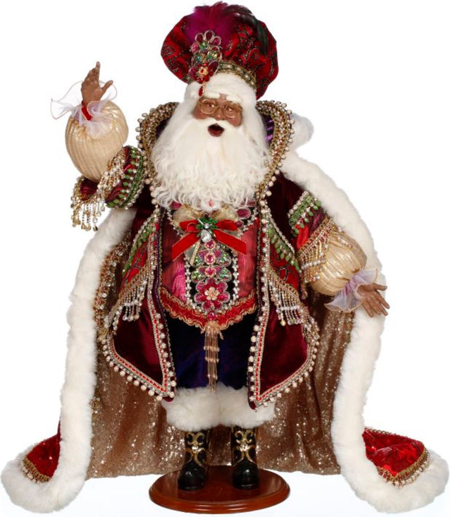 23.5" African American Christmas Jewel Santa - Mark Roberts