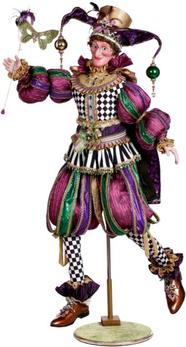 60" Mr. Patri Gras Jester - Mark Roberts