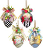 6" Fabric Jeweled Easter Eggs, Set of 4 - Mark Roberts