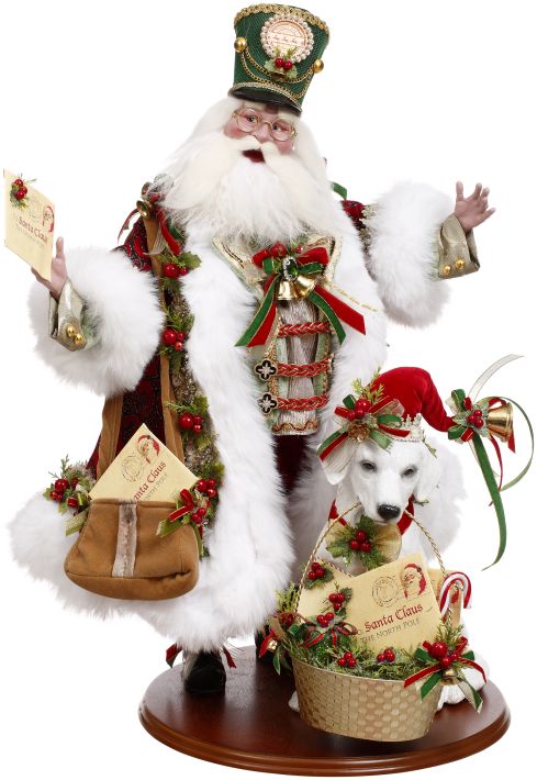 26" Mark Roberts Santa's Mail Call with Dog
