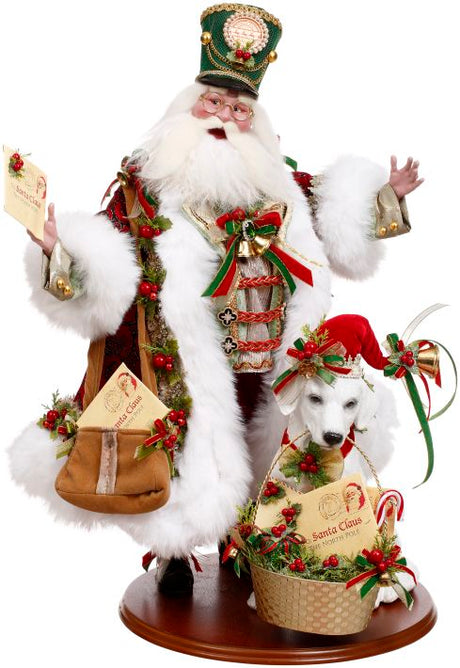 26" Mark Roberts Santa's Mail Call with Dog
