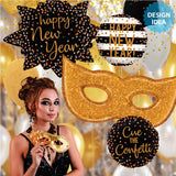 Gold Glitter Mask Foil Balloon