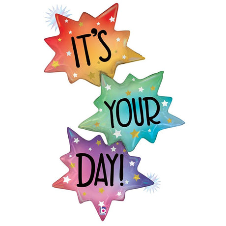 Foil Balloon Opal It's Your Day Burst