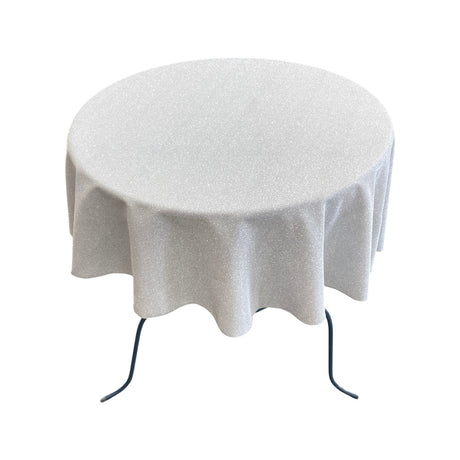 Glitter Shimmer Fabric Tablecloth - Full Covered, 51" Round, Multiple Colors (1 Piece)