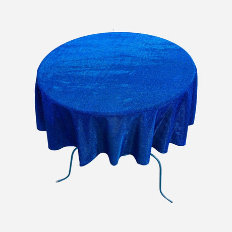 Glitter Shimmer Fabric Tablecloth - Full Covered, 51" Round, Multiple Colors (1 Piece)