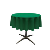51" Round Polyester Poplin Fabric - Round Tablecloth, 51" Diameter, Color Options (1 Piece)