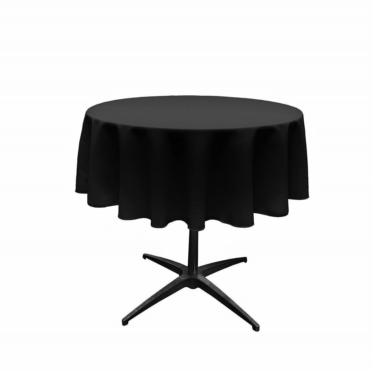 51" Round Polyester Poplin Fabric - Round Tablecloth, 51" Diameter, Color Options (1 Piece)