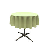 51" Round Polyester Poplin Fabric - Round Tablecloth, 51" Diameter, Color Options (1 Piece)