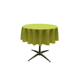 51" Round Polyester Poplin Fabric - Round Tablecloth, 51" Diameter, Color Options (1 Piece)