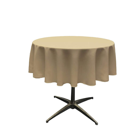 51" Round Polyester Poplin Fabric - Round Tablecloth, 51" Diameter, Color Options (1 Piece)
