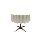51" Round Polyester Poplin Fabric - Round Tablecloth, 51" Diameter, Color Options (1 Piece)