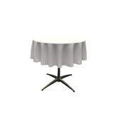 51" Round Polyester Poplin Fabric - Round Tablecloth, 51" Diameter, Color Options (1 Piece)