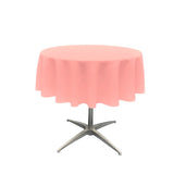 51" Round Polyester Poplin Fabric - Round Tablecloth, 51" Diameter, Color Options (1 Piece)