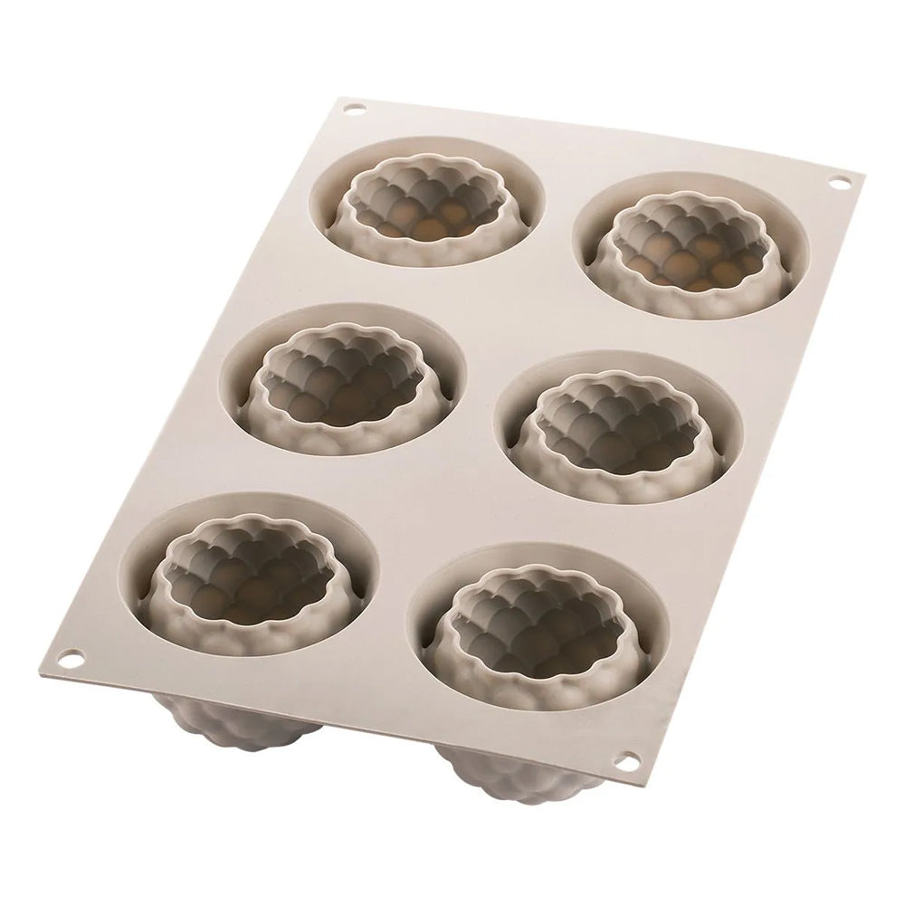 Silikomart SEGRETTI DEL BOSCO Silicone Baking & Freezing Mold, 3.9 oz., 6 Cavities