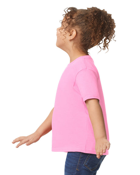 Gildan 5100P Toddler Heavy Cotton Fabric - Light Pink, Short Sleeve, Classic Fit (1 Shirt)