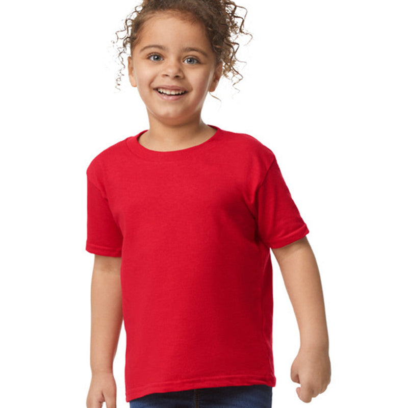 Gildan 5100P Toddler Cotton Fabric - Red, Heavy Cotton T-Shirt, Classic Fit (4 Pack)
