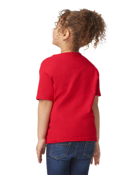 Gildan 5100P Toddler Cotton Fabric - Red, Heavy Cotton T-Shirt, Classic Fit (4 Pack)