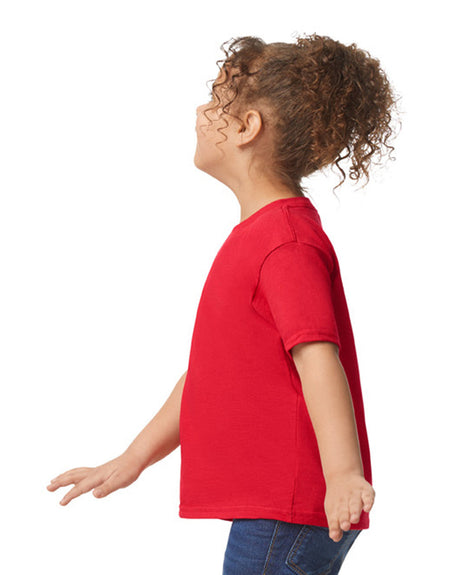 Gildan 5100P Toddler Cotton Fabric - Red, Heavy Cotton T-Shirt, Classic Fit (4 Pack)