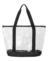 Clear Boat Tote with Zipper Closure and Front Pocket