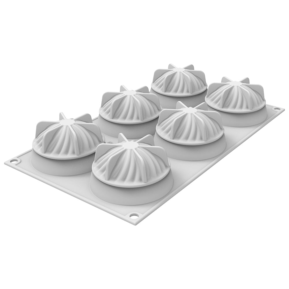 Silikomart MINIWAVE Silicone Baking & Freezing Mold, 3.6 oz., 6 Cavities