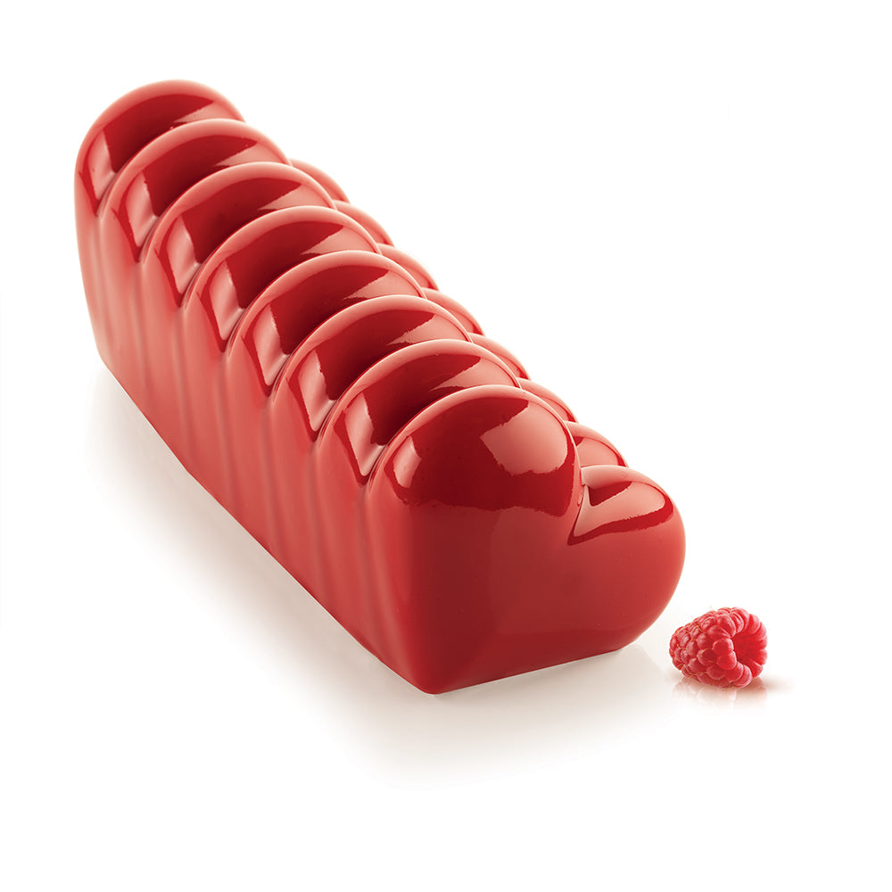 Silikomart BUCHE COEUR Silicone Heart Log Baking & Freezing Mold, 43.6 oz.
