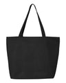 Q-Tees 25L Zippered Cotton Canvas Tote