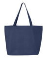 Q-Tees 25L Zippered Cotton Canvas Tote