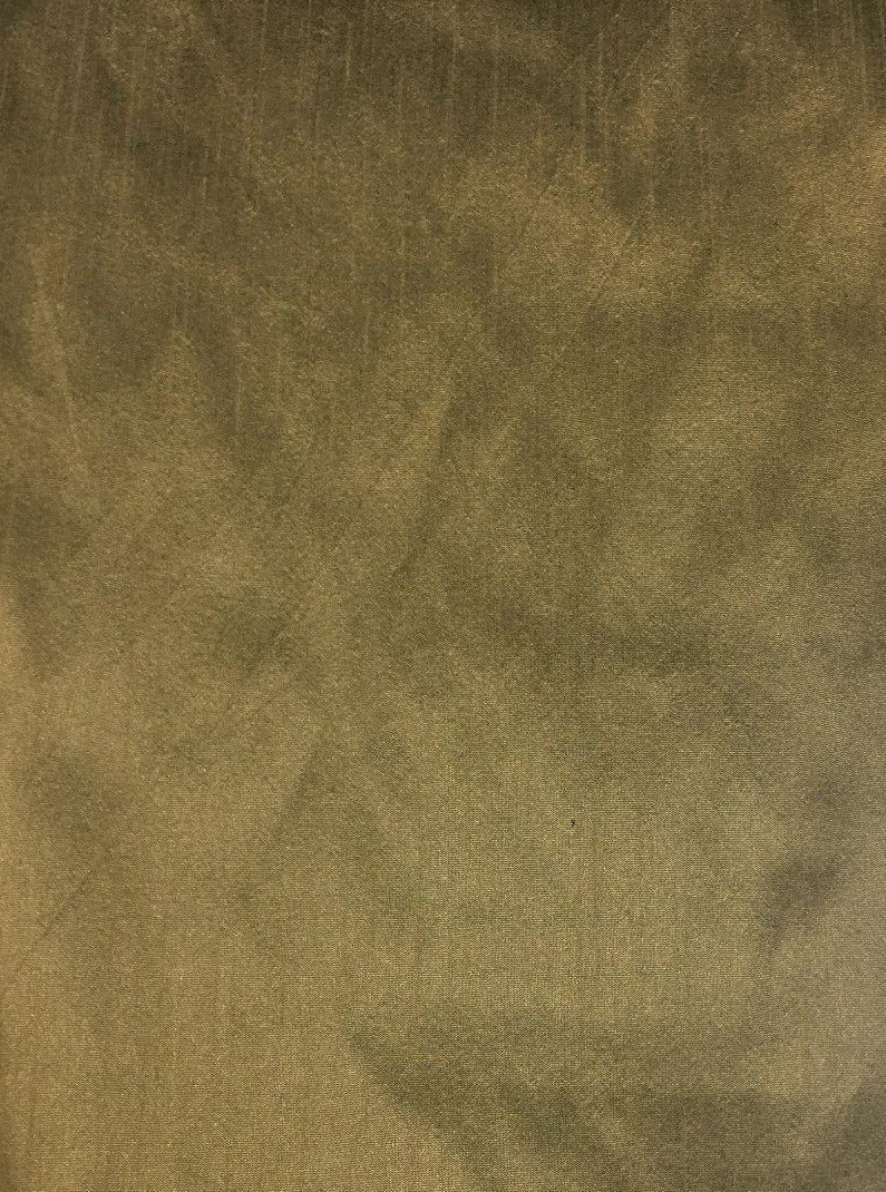 Antique Green Shantung Faux Silk Polyester Drapery Fabric - Solid, 57" Width (1 Yard)