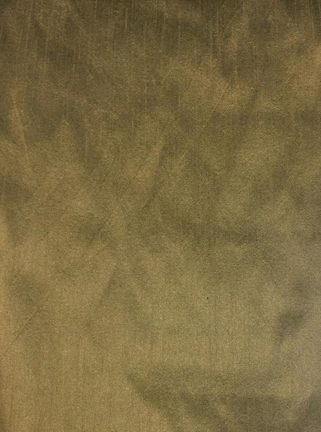 Antique Green Shantung Faux Silk Polyester Drapery Fabric - Solid, 57" Width (1 Yard)