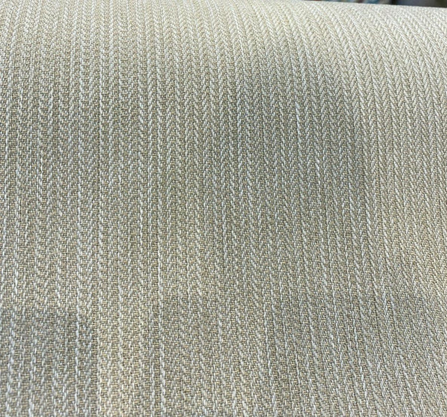 Richloom Outdoor Solarium Woven Ribtex Olefin Fabric - Taupe, Small Stripes, 54" Width (1 Yard)
