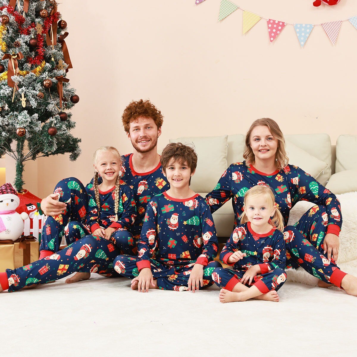 Christmas Outfits Printed Pajamas Sets