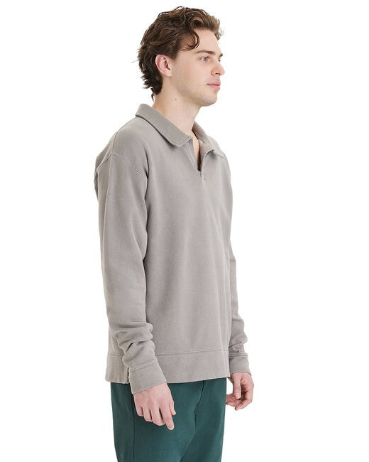ComfortWash by Hanes® Garment Dye Polo Collar Sweatshirt - GDH490